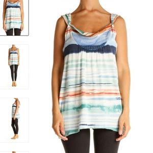 Anthropologie, Vanessa Virginia tie die tank multi-colored blue, green &…